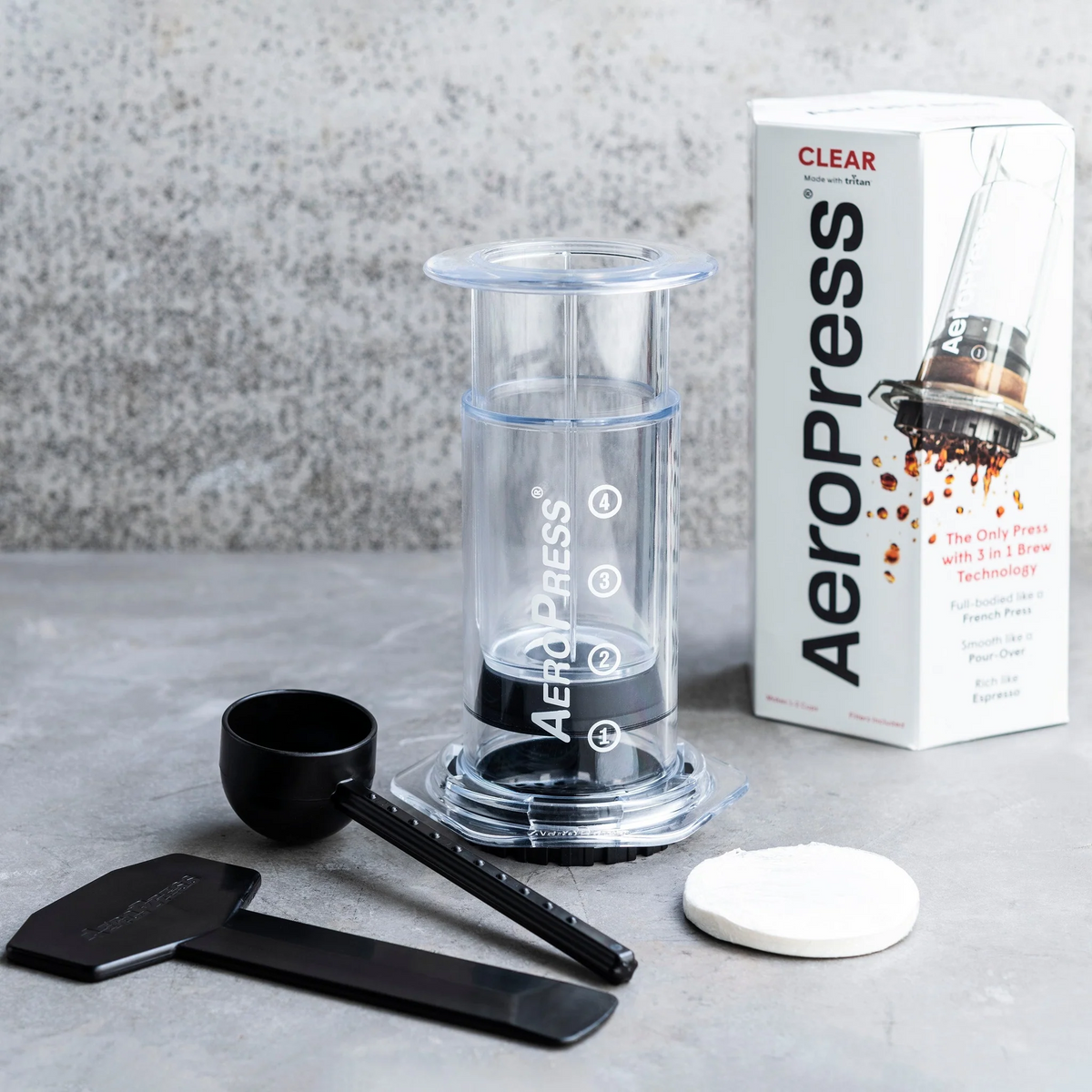 Aeropress Clear - Cafetera portatil – Alborada Coffee