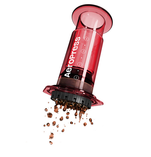 AeroPress Rojo - Coffee Maker Cafetera Portátil CLEAR