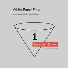 Cargar imagen en el visor de la galería, Filtros de café x100 blanco X series - Brewista