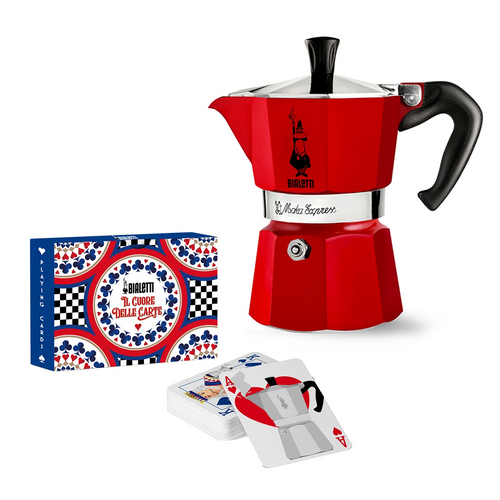Pack Moka Express 3 Tazas + 2 Juegos de Cartas - Bialetti