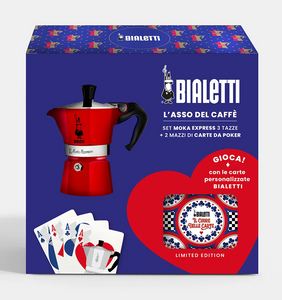 Pack Moka Express 3 Tazas + 2 Juegos de Cartas - Bialetti