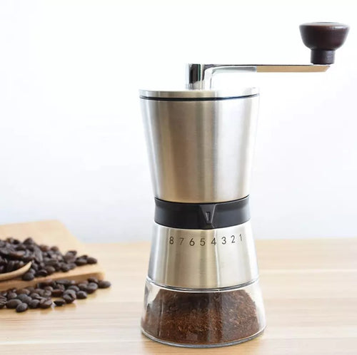 Molinillo manual acero inox con graduaciones- molino para café en grano